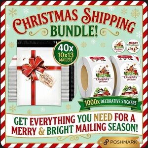 40 10x13 Poly Mailers & 1,000 Stickers